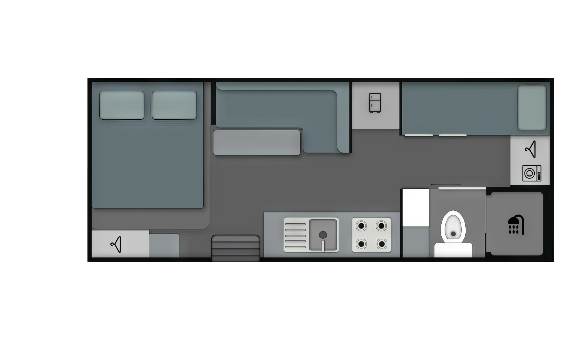 Floor plan for ProRV Caravans Eagle
caravan.