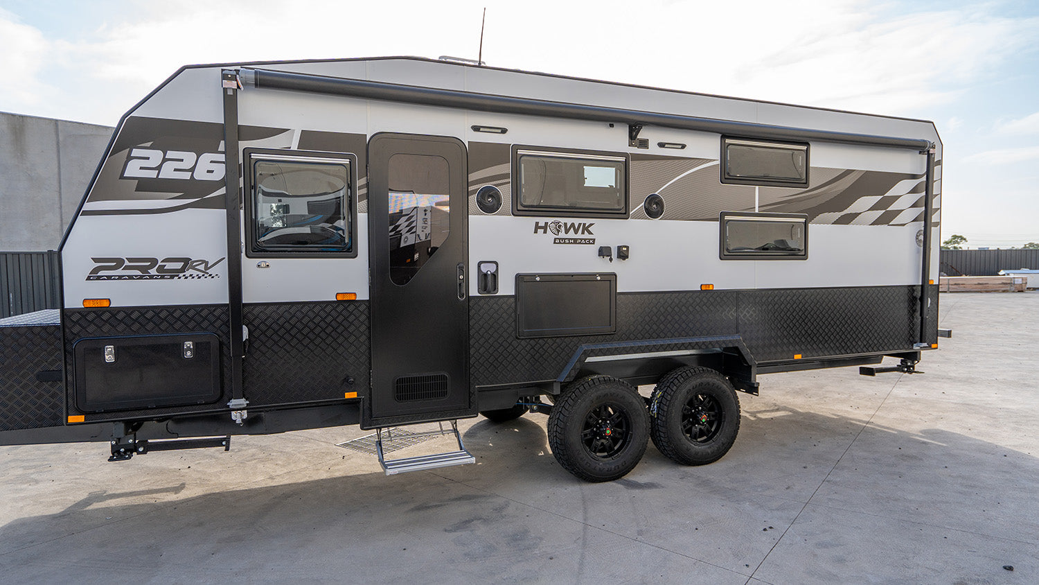 ProRV Family Hawk Caravan Side View Left.