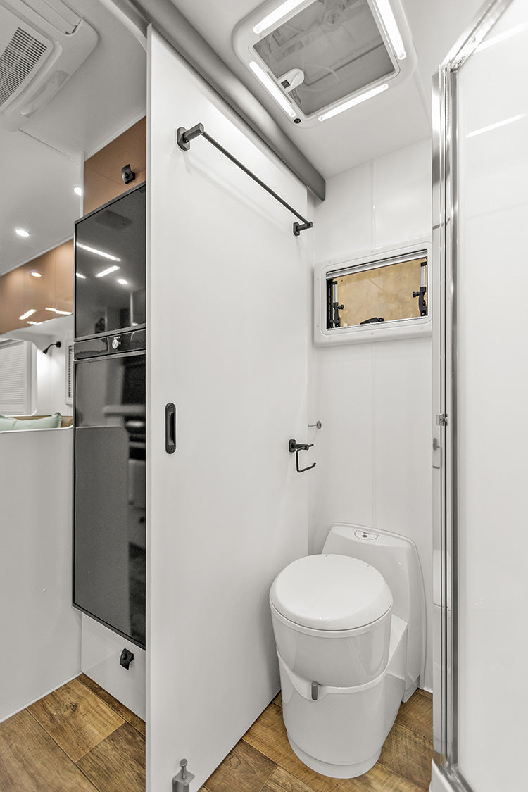 ProRV Kookaburra Aluminium Frame Cravan Interior Toilet.