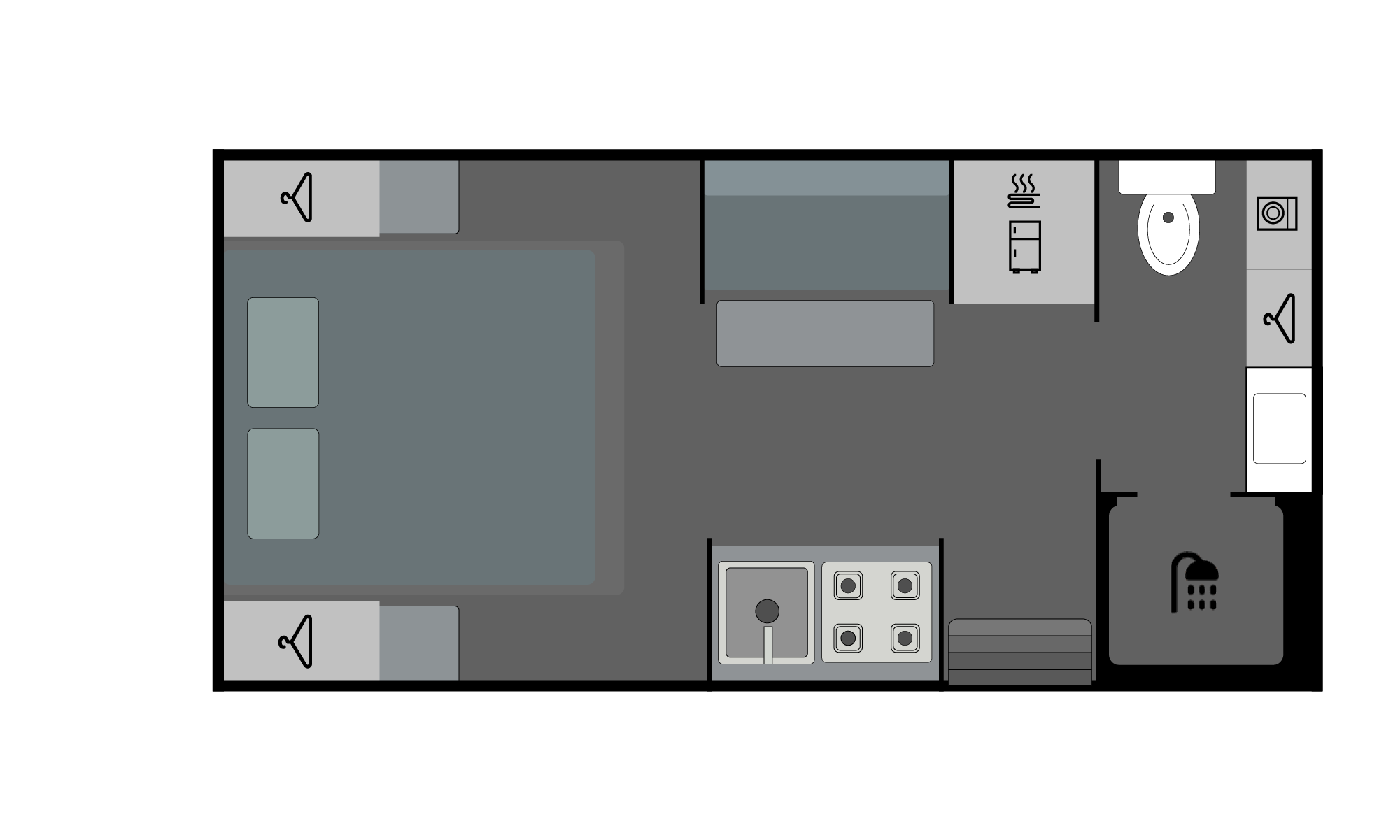 Floor plan for ProRV Caravans Puma
caravan.