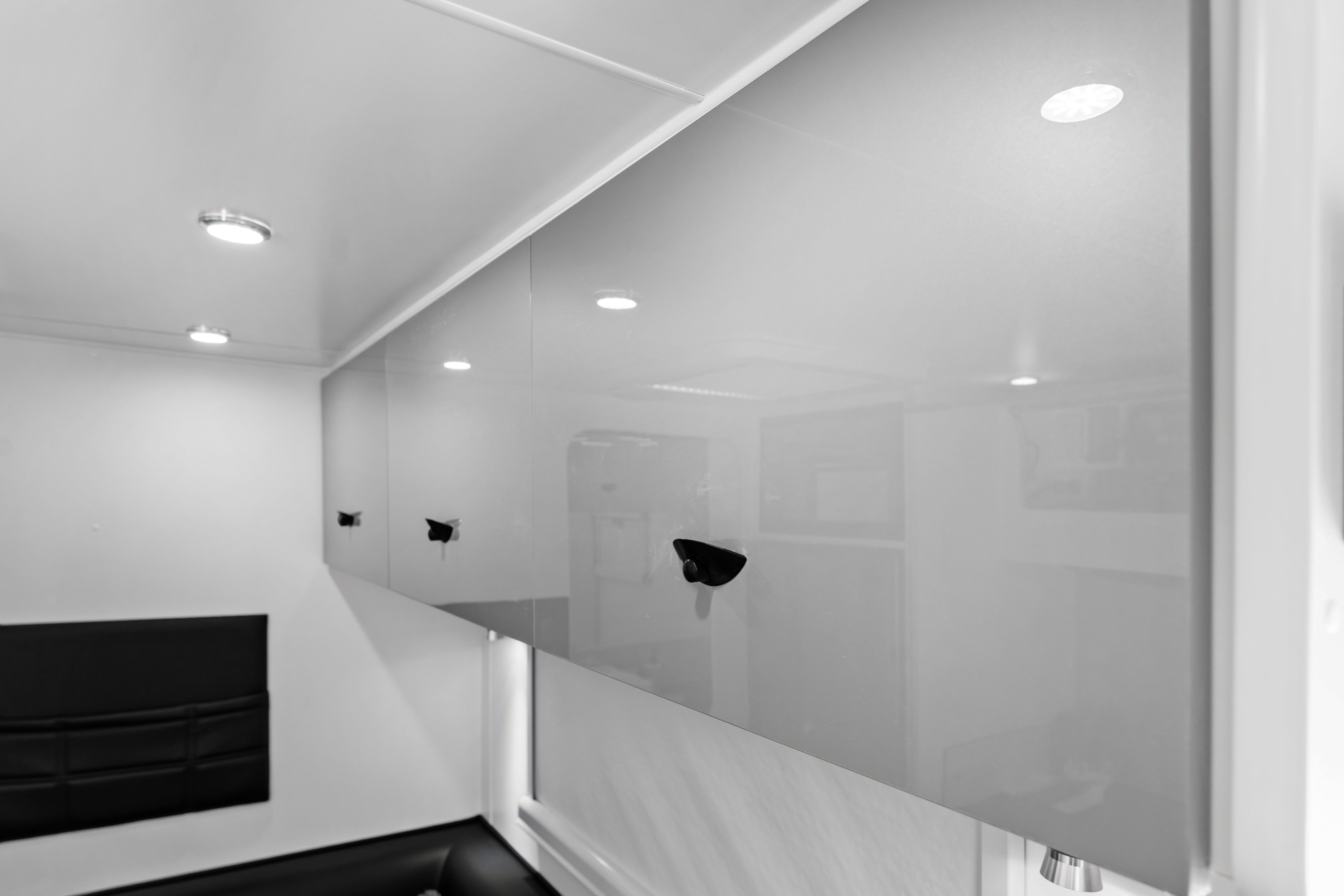 ProRV Rextor Aluminium Frame Caravan Interior Closed Cupboards.