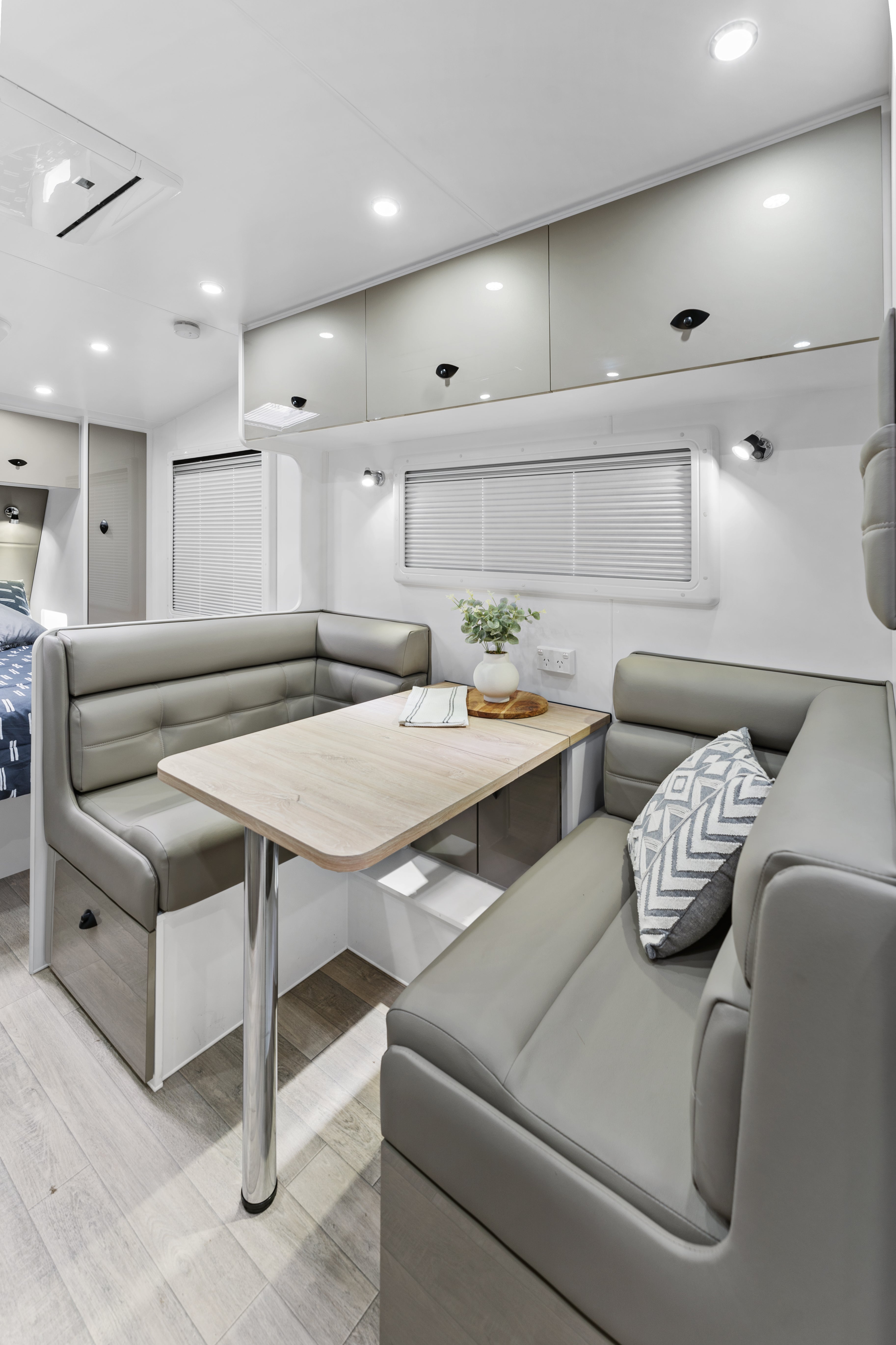ProRV Cougar Caravan Interior Table and Chairs Side View Angled.