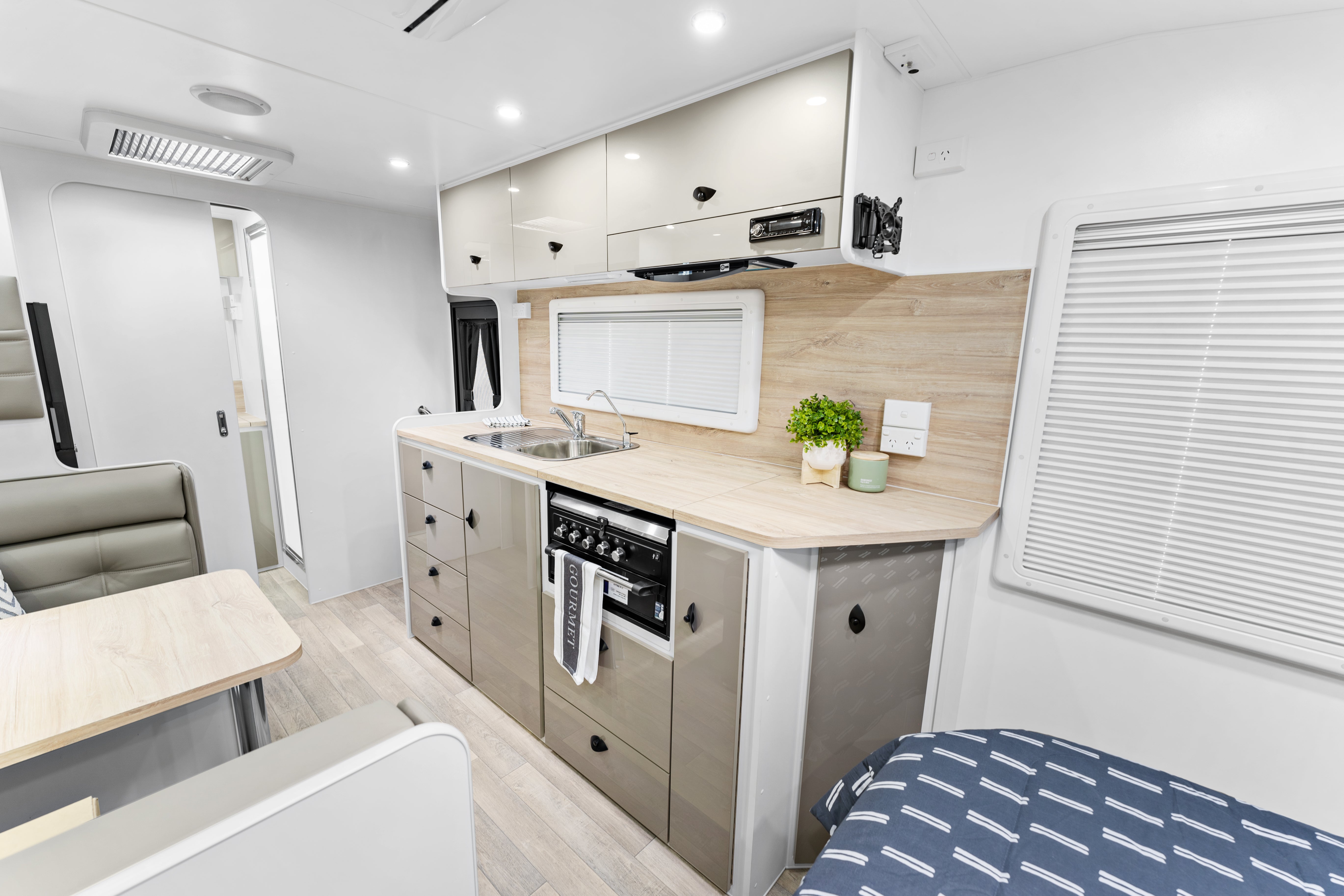 ProRV Cougar Caravan Interior Living Area Angled View.
