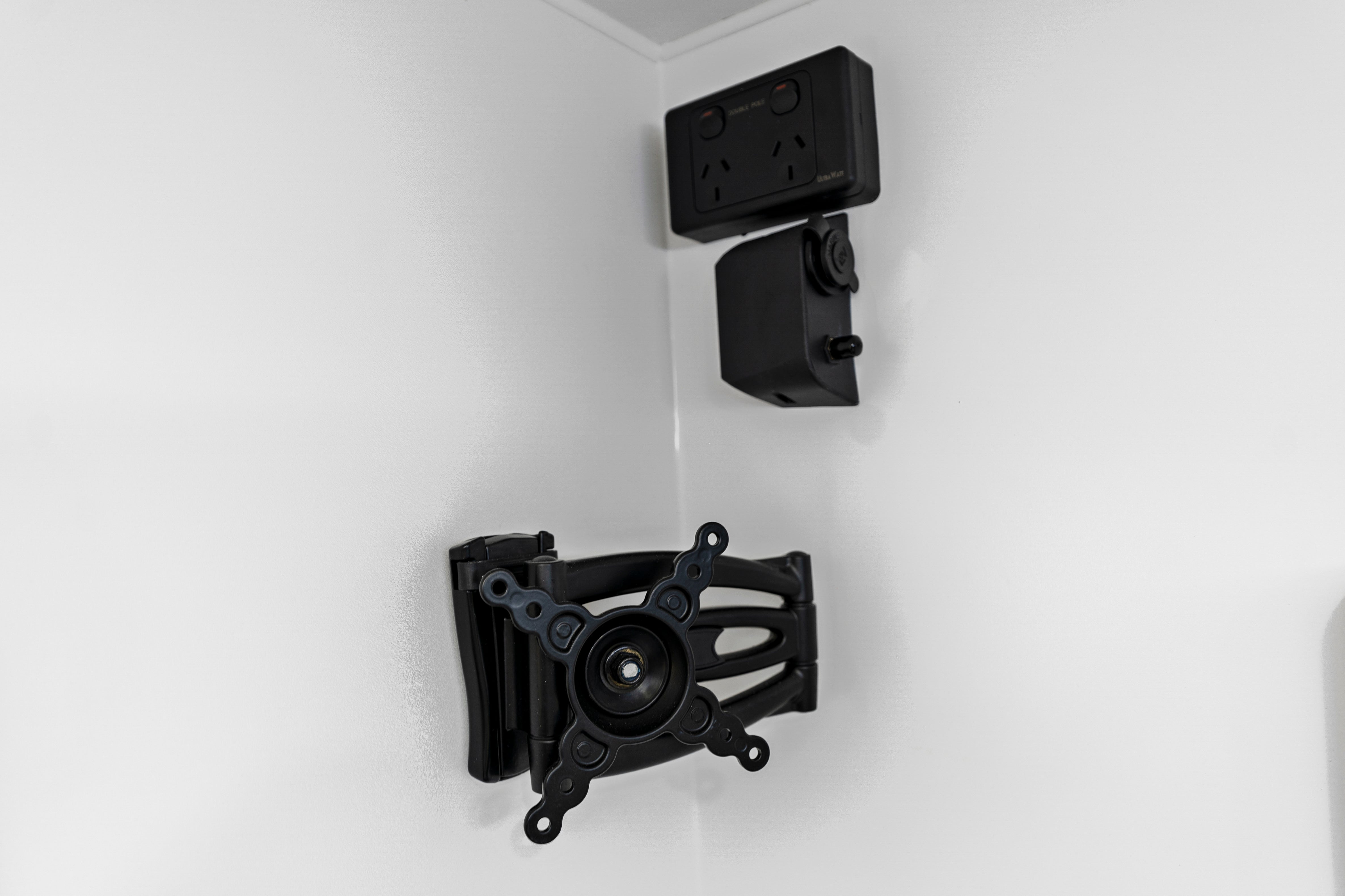 ProRV Panther Aluminium Frame Caravan Wall Mount and Switches.