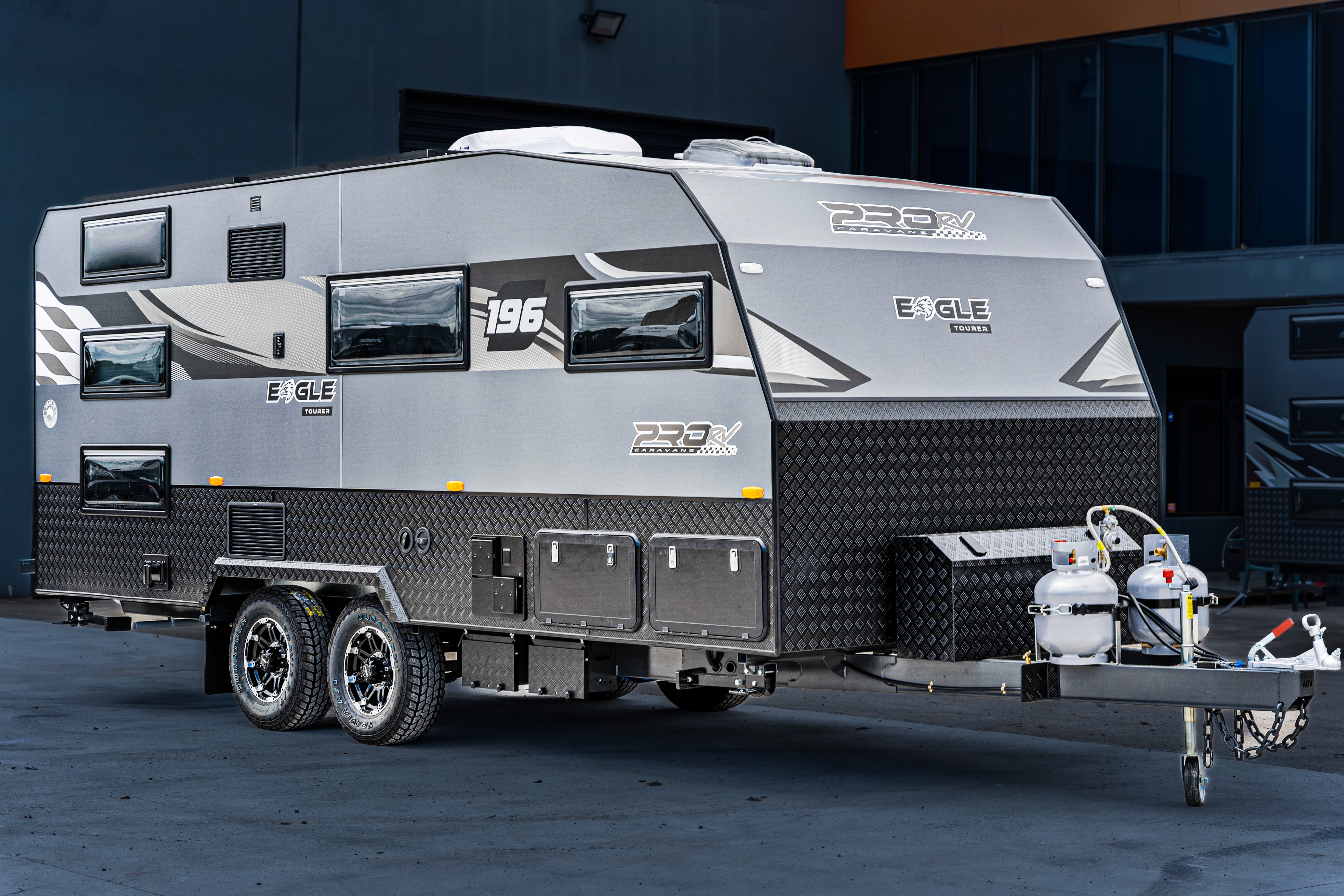 ProRV Eagle Caravan Front View Angled.