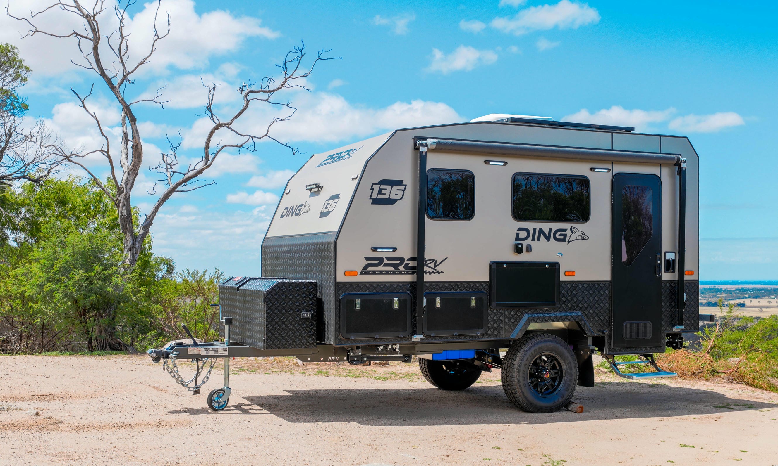 Pro RV Caravans Dingo caravan in scenic location.