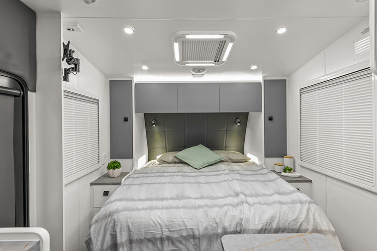 Pro RV Caravans Jaguar caravan bed.