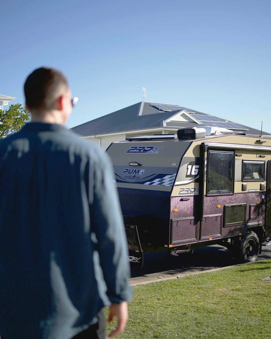 ProRV Caravans Puma caravan parked in suburban area.