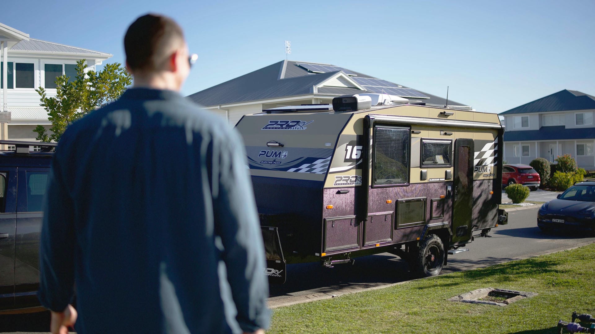 ProRV Caravans Puma caravan parked in suburban area.