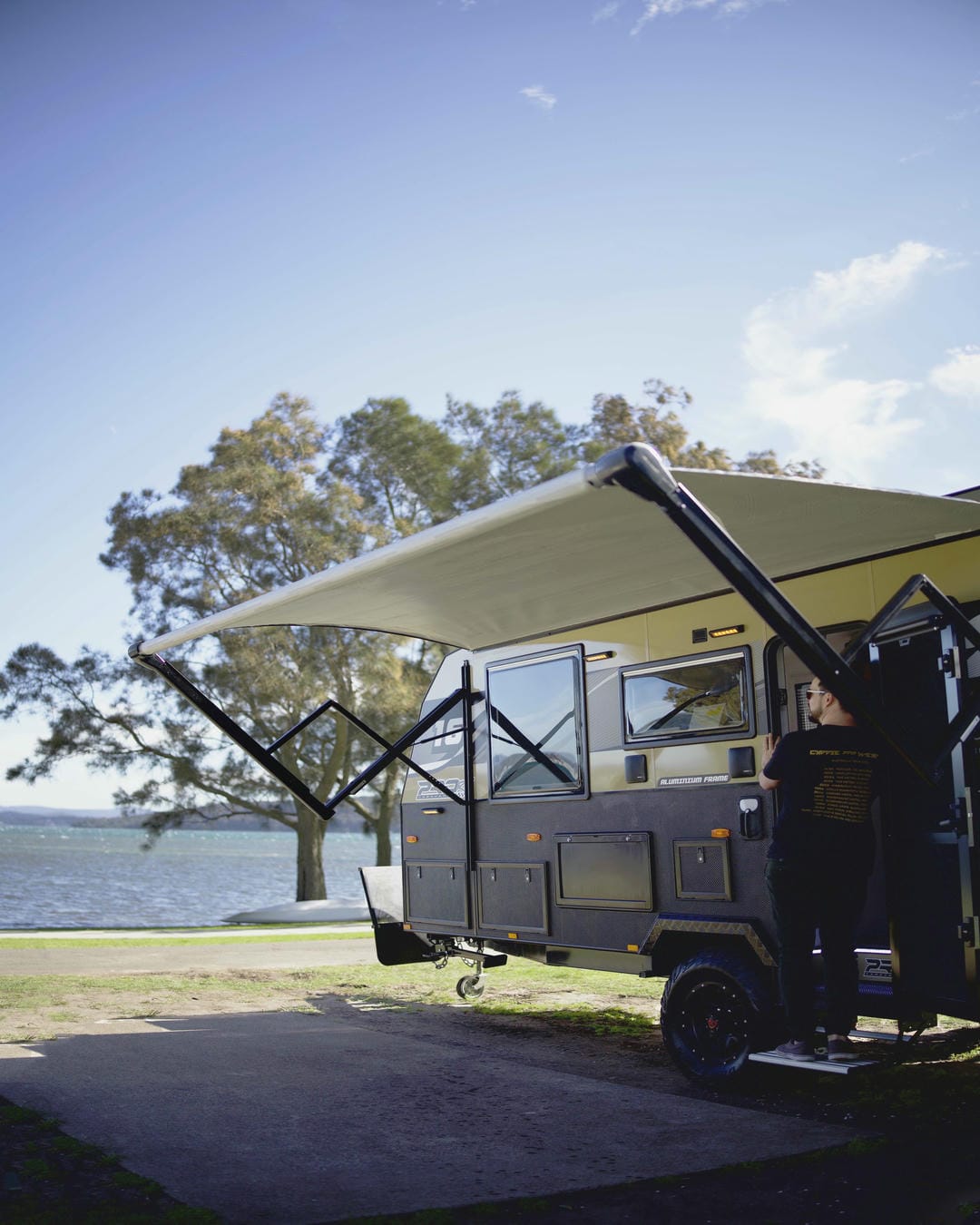 ProRV Caravans Puma caravan with awning laid.