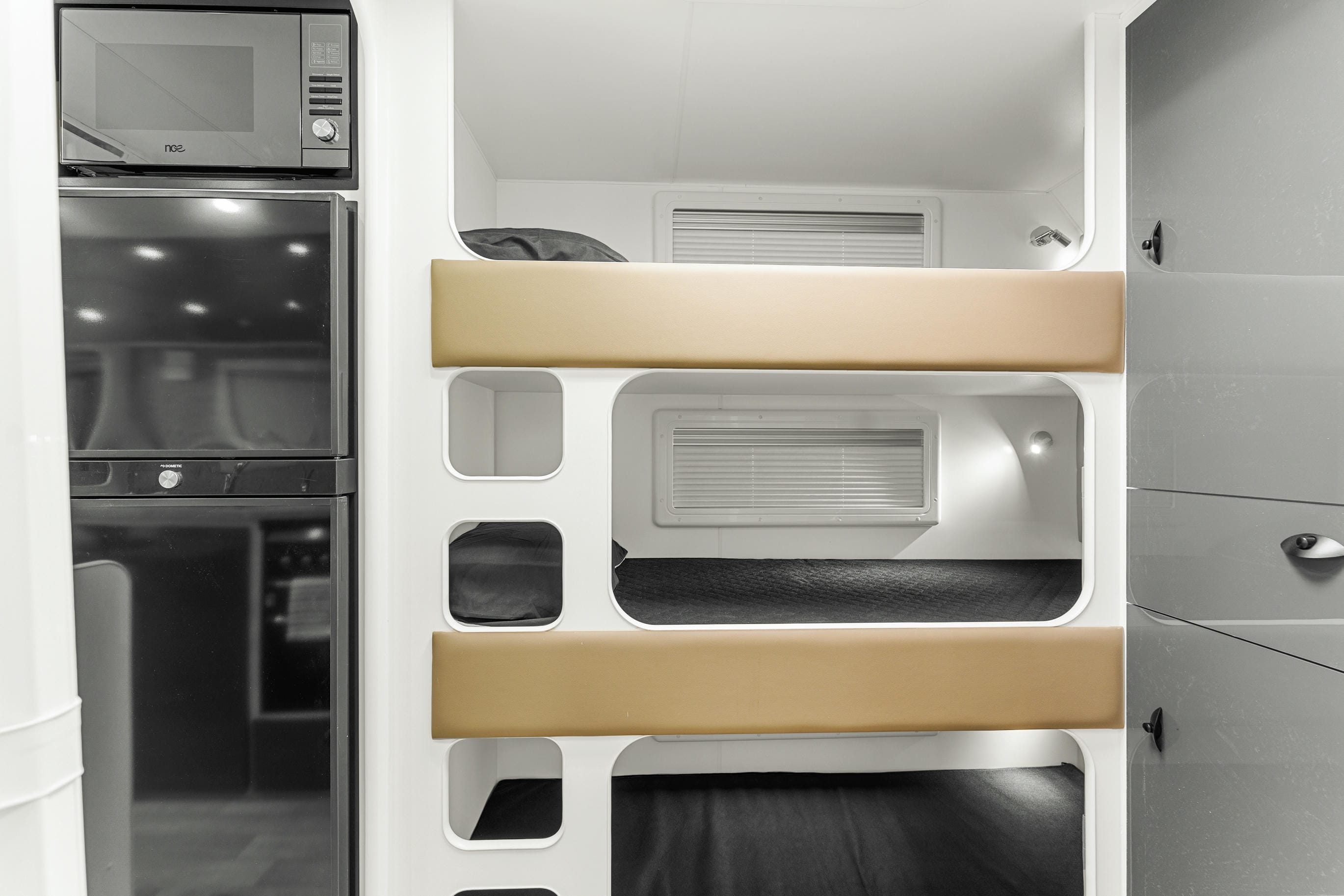 ProRV Caravans Falcon caravan bunks.