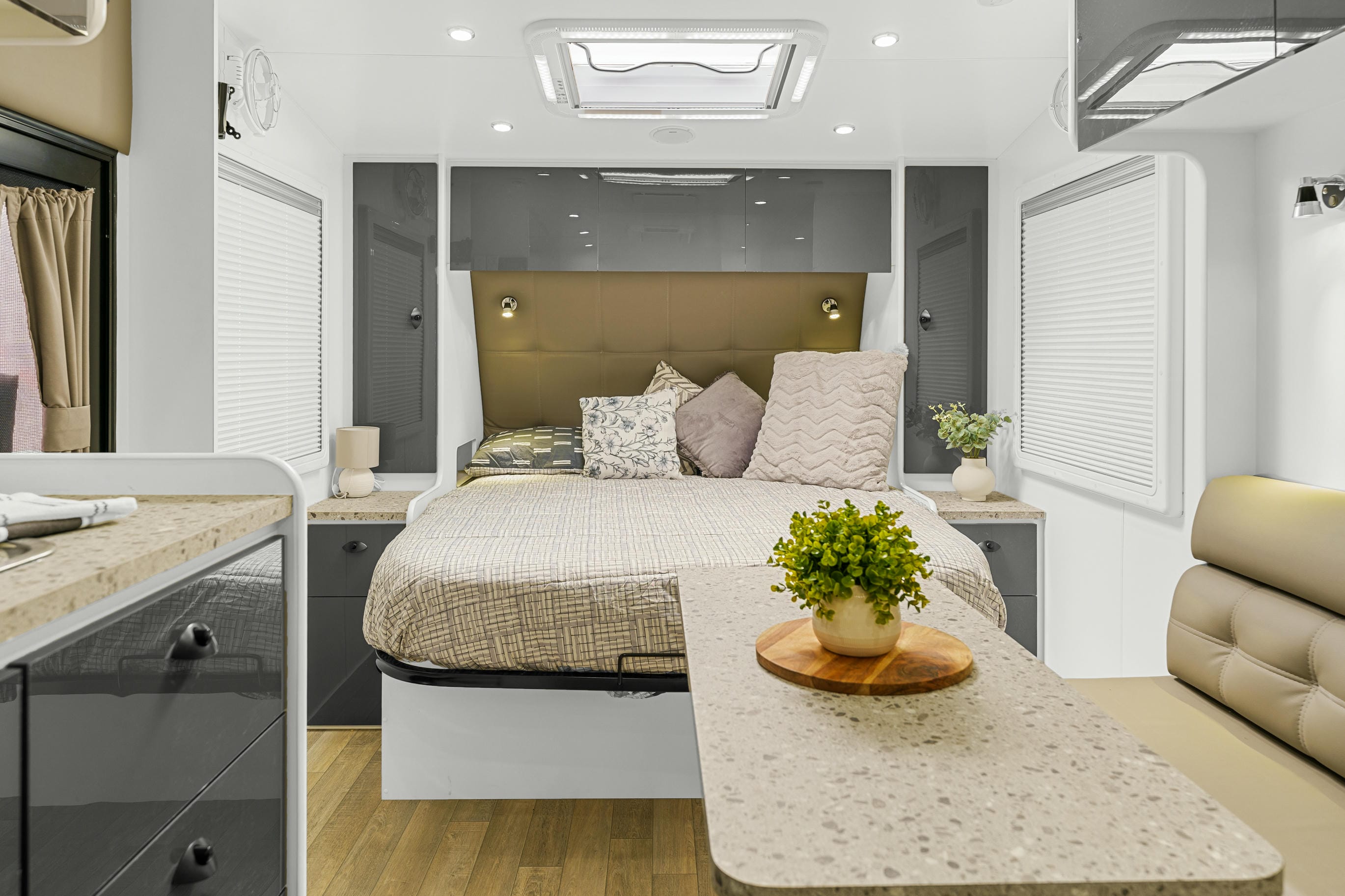 ProRV Caravans Falcon caravan bed.